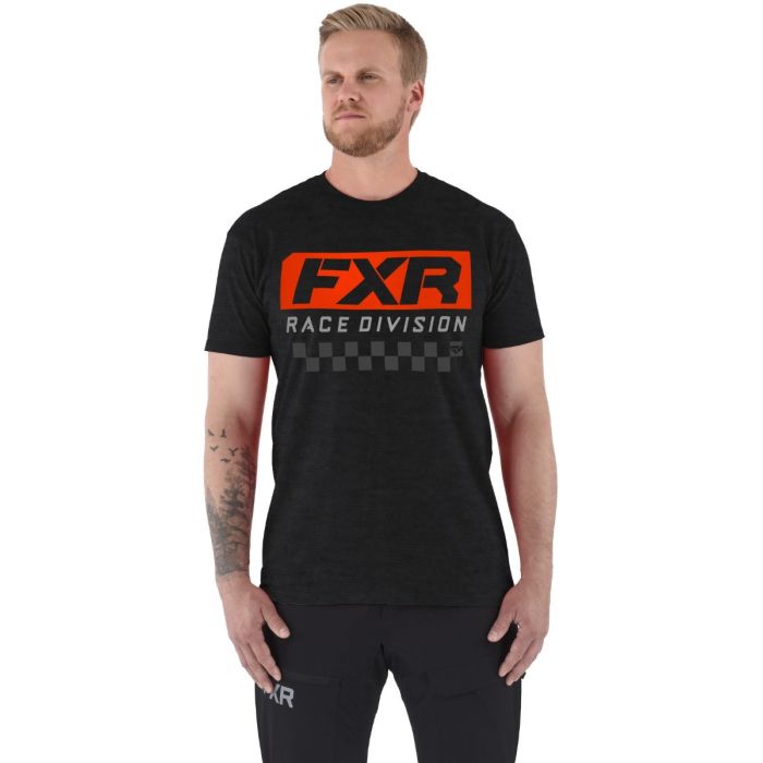 FXR M RACE DIVISION T-SHIRT 21 Char Heather/Lava