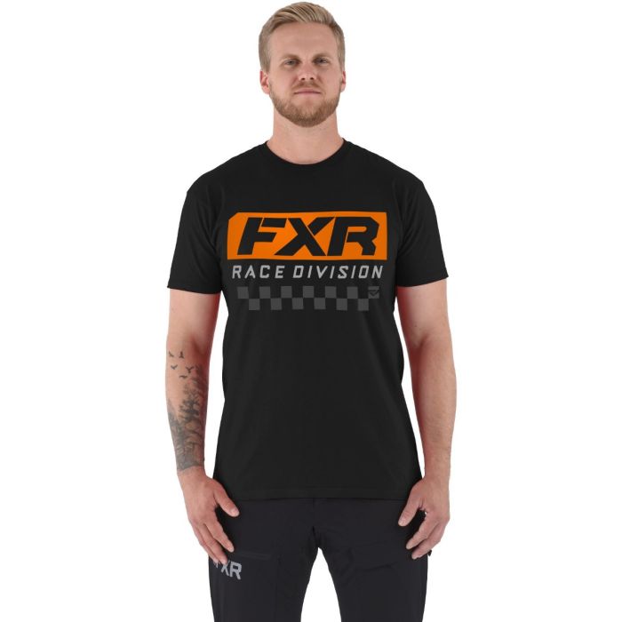 FXR M RACE DIVISION T-SHIRT 21 Black/Orange 