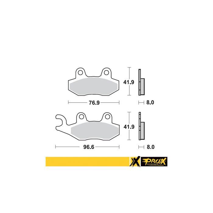 ProX front brake pad Suzuki RM125 / RM250 1989 - 1995 / YZ125 / YZ250 1990 - 1997