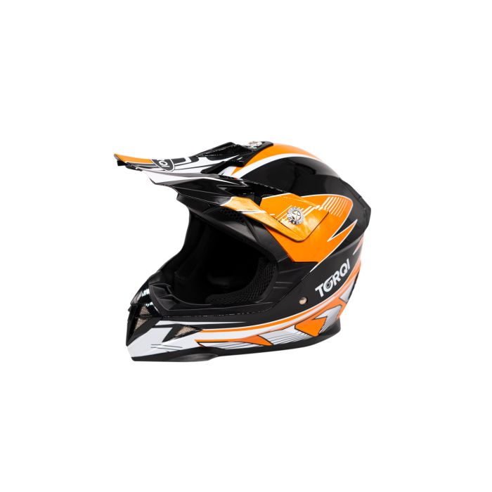 REVVI TORQI KIDS MOTOCROSS HELMET ORANGE