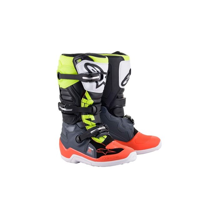 ALPINESTARS BOOT TECH 7S GRY/RED FL/YEL FL