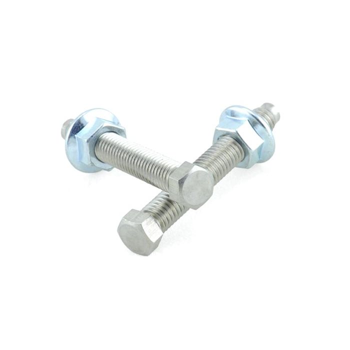 BOLT SWING ARM CHAIN ADJUSTERS NUT/BOLT M8 (STAINLESS STEEL, INCLUDES COPPER GREASE)