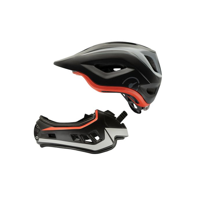 black Revvi Super Lightweight Kids Full Face Helmet 