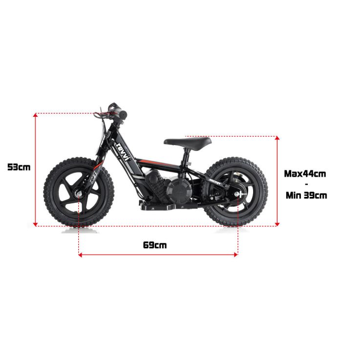 REVVI 12" ELECTRIC KIDS BIKE - ORANGE 