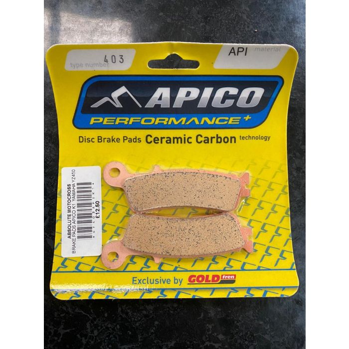 APICO BRAKE PADS YAMAHA YZ250F 2021, YZ450F 20-21, YZ/WR450F/FX FRONT