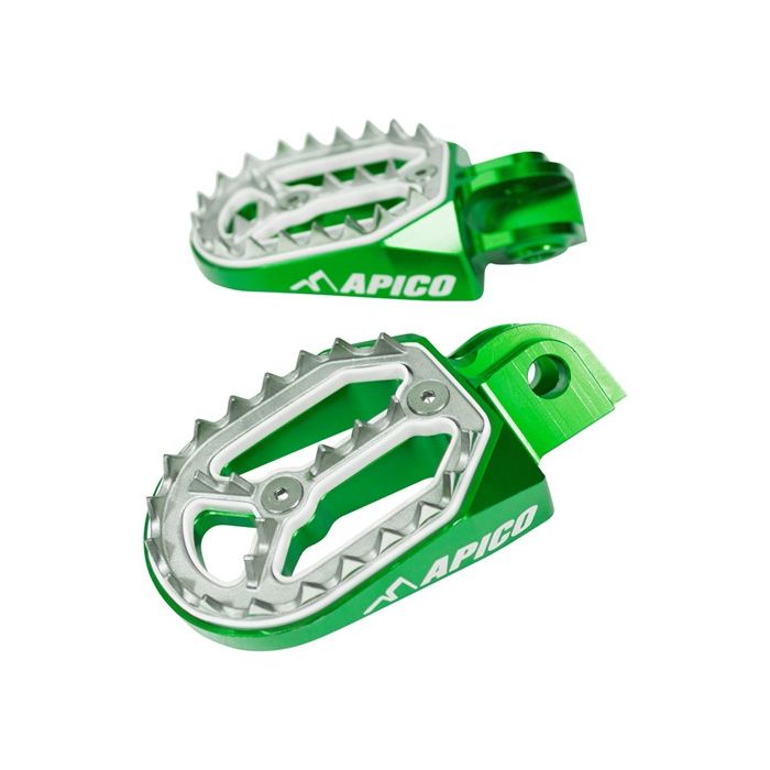 APICO FOOT PEG PRO-BITE KAWASAKI KX250F 06-20, KX450F 07-20 GREEN