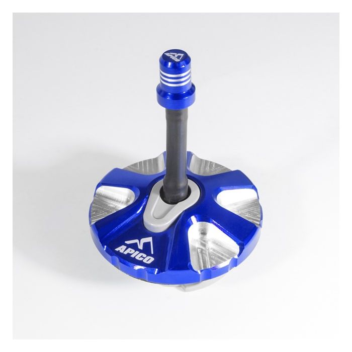APICO ALLOY FUEL CAP KTM/HUSKY SX/SX-F 125-450 07-12, EXC/EXC-F125-500 08-20 1/4 TURN BLUE