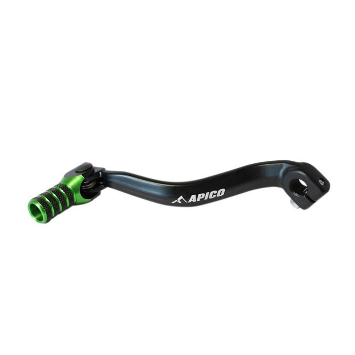 apico GEAR PEDAL ELITE KAWASAKI KX125-250 83-93, KX80 81-00, KX85 01-21 BLACK/GREEN