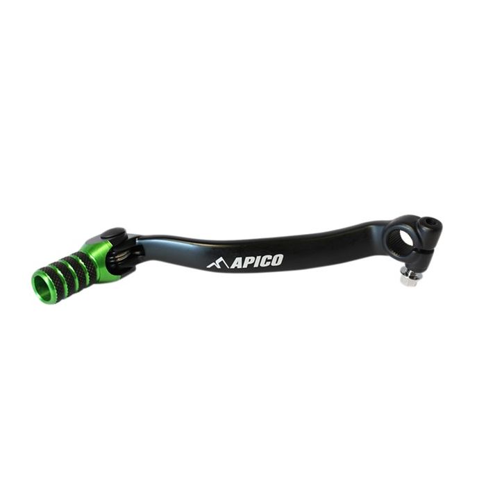 APICO GEAR PEDAL ELITE KAWASAKI KX250F 09-21, KX250XC 2021 BLACK/GREEN