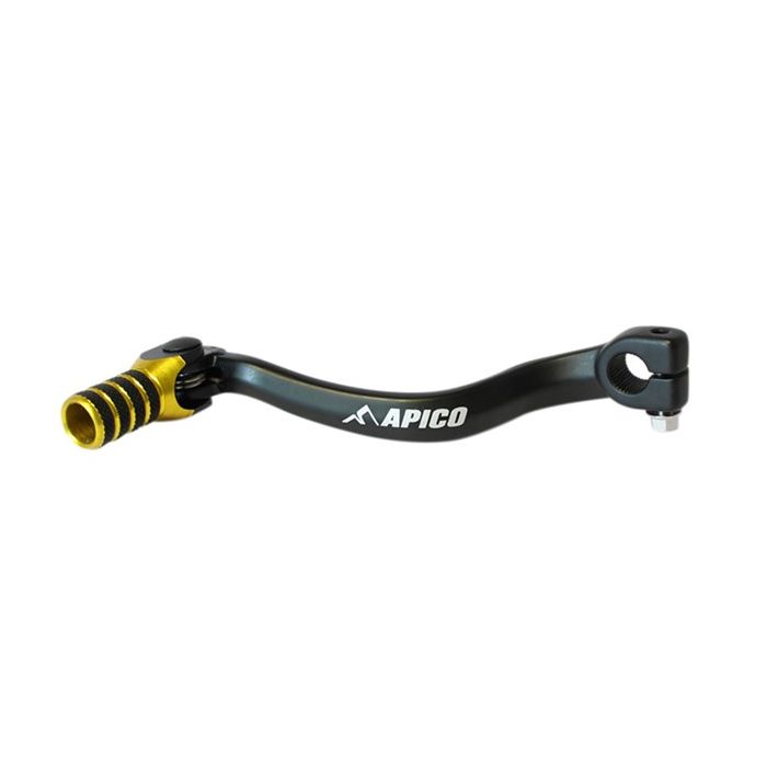 APICO GEAR PEDAL ELITE SUZUKI/KAWASAKI RM65 03-05, KX65 00-21 BLACK/YELLOW