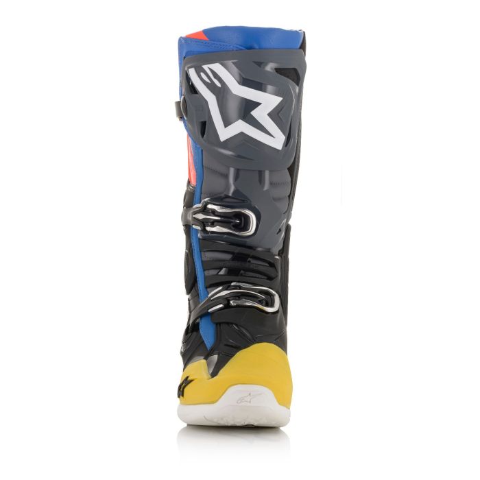 ALPINESTARS TECH 10 BOOT BLACK/YELLOW/BLUE/RED FLUO