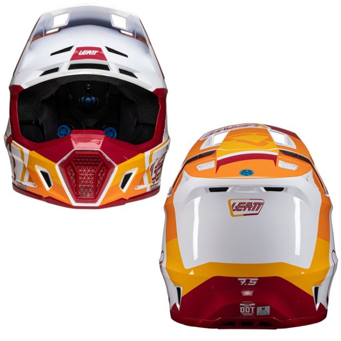 LEATT HELMET MOTO 7.5 V25 RUBY INCLUDES 4.5 GOGGLE