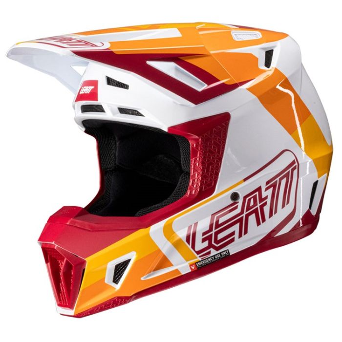 LEATT HELMET MOTO 7.5 V25 RUBY INCLUDES 4.5 GOGGLE