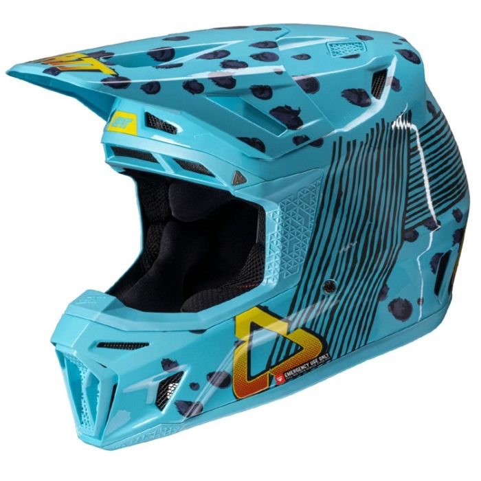 LEATT HELMET MOTO 8.5 V25 CHEETAH INCLUDES 5.5 GOGGLE