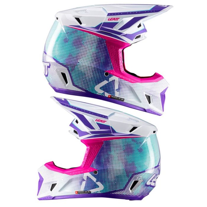 LEATT HELMET MOTO 7.5 V26 PURPLE INCLUDES 4.5 GOGGLE
