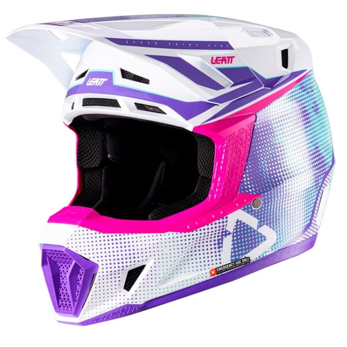 LEATT HELMET MOTO 7.5 V26 PURPLE INCLUDES 4.5 GOGGLE