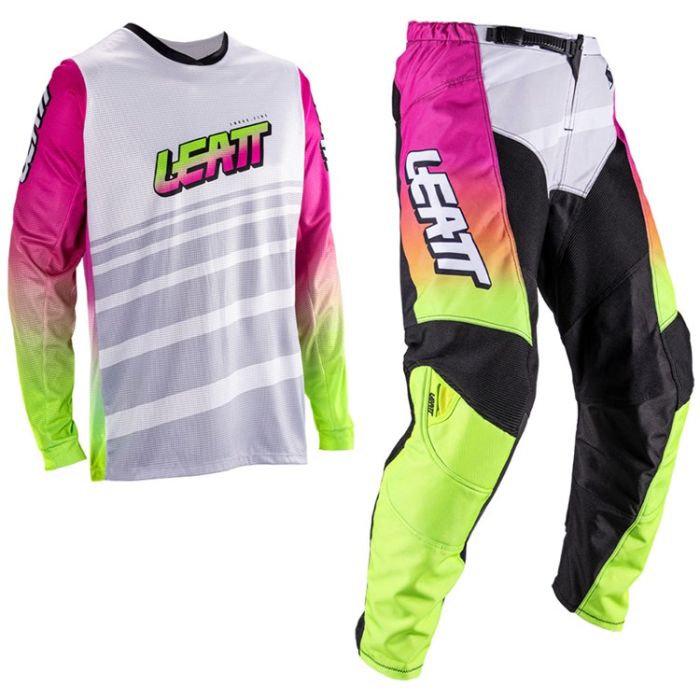 LEATT PANT AND SHIRT KIT YOUTH 3.5 RETRO PINK