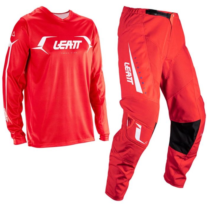 LEATT PANT AND SHIRT KIT YOUTH 3.5 RED