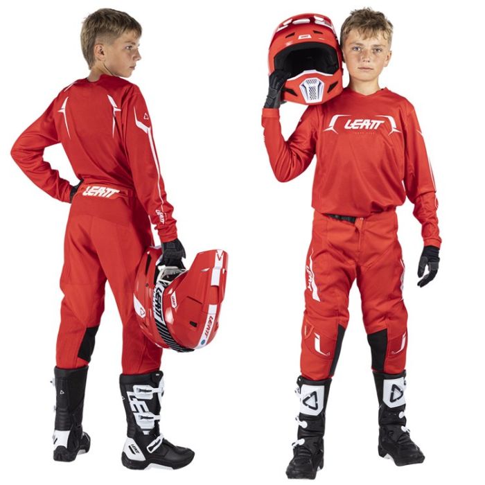 LEATT PANT AND SHIRT KIT YOUTH 3.5 RED