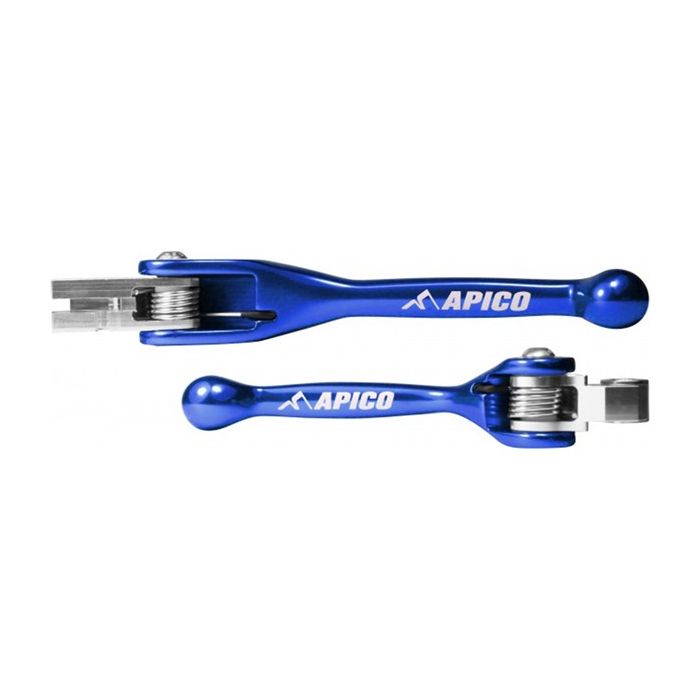 APICO FLEXI LEVER (PAIR) KAW/YAM YZ125/250 08-14, YZ250F/450F 07-08, KX250F 13-20, KX450F 13-18 BLUE