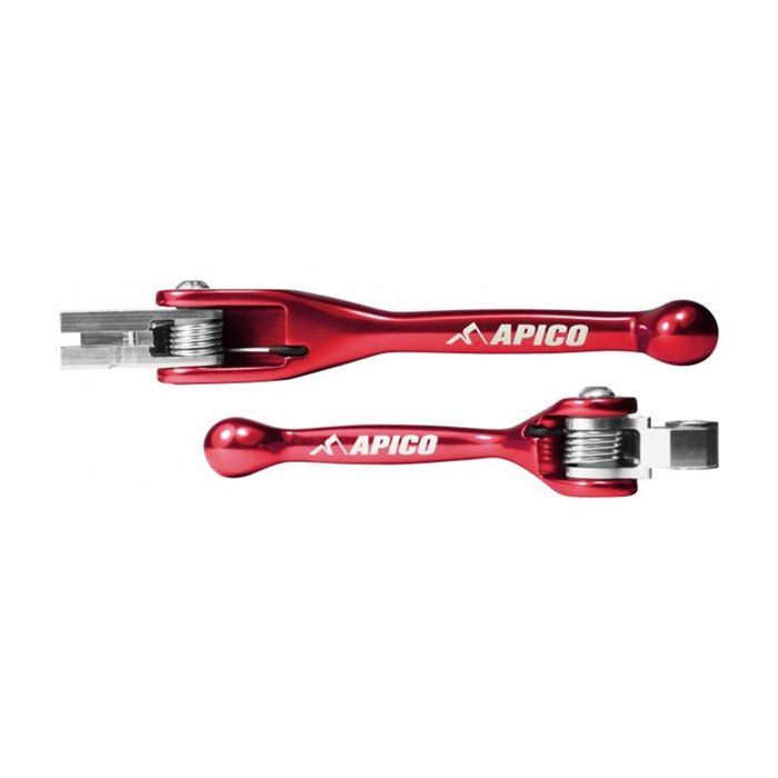 APICO FLEXI LEVER (PAIR) HONDA CR80/85 91-07, CR125/250/500 91-03, CRF150R 07-21, 450R 02-03 RED