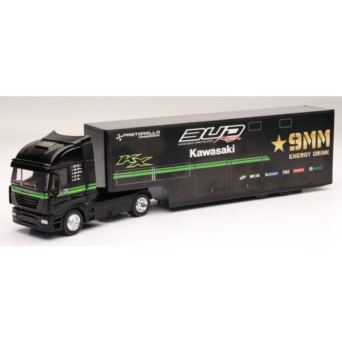 BUD RACING KAWASAKI RACE TRUCK 1:43 SCALE