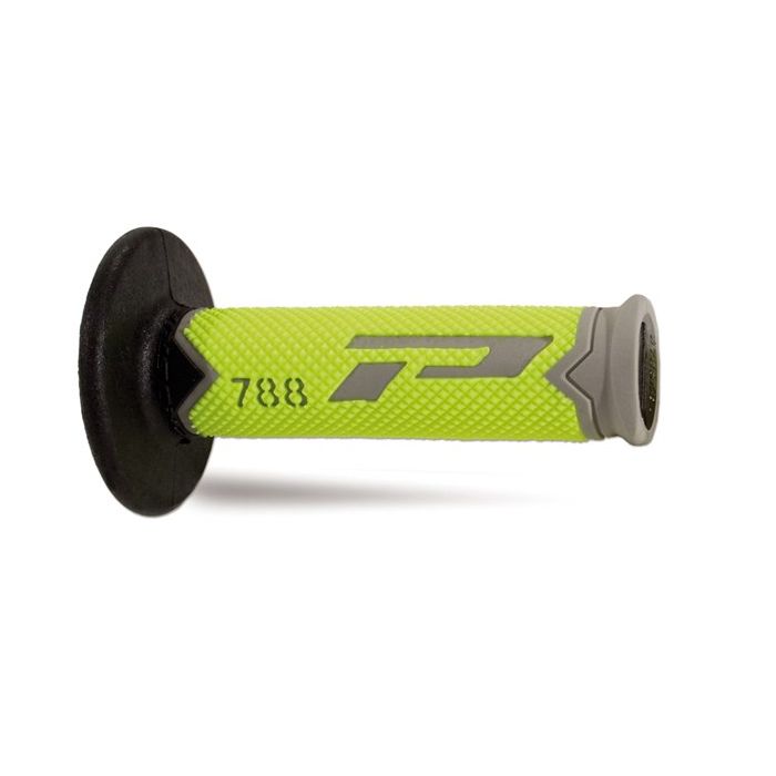 PRO GRIP HANDLE BAR GRIPS 788 L.E FLO YELLOW/GREY/BLACK