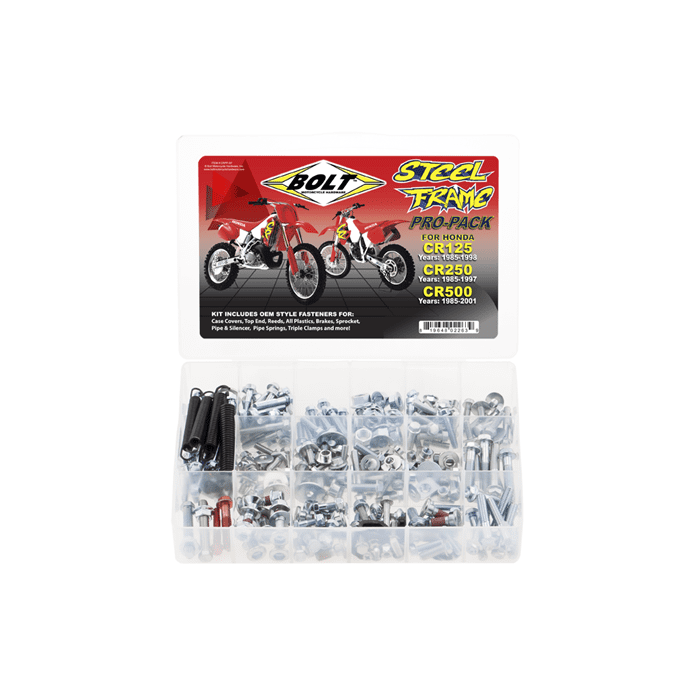 BOLT PRO PACK FASTENER KIT CR STEEL FRAME CR125 85-98, CR250 85-97, CR500 85-01