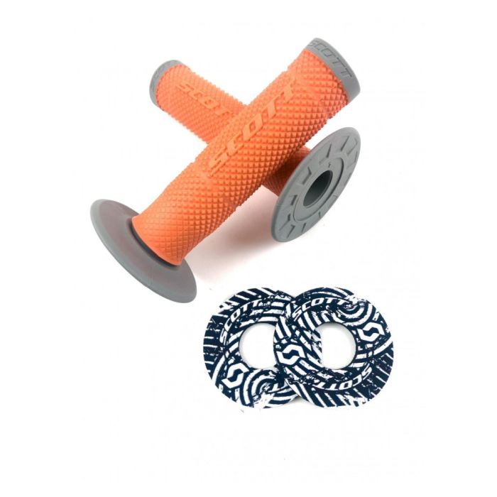 SCOTT SX II GRIPS W/DONUTS OR/GY