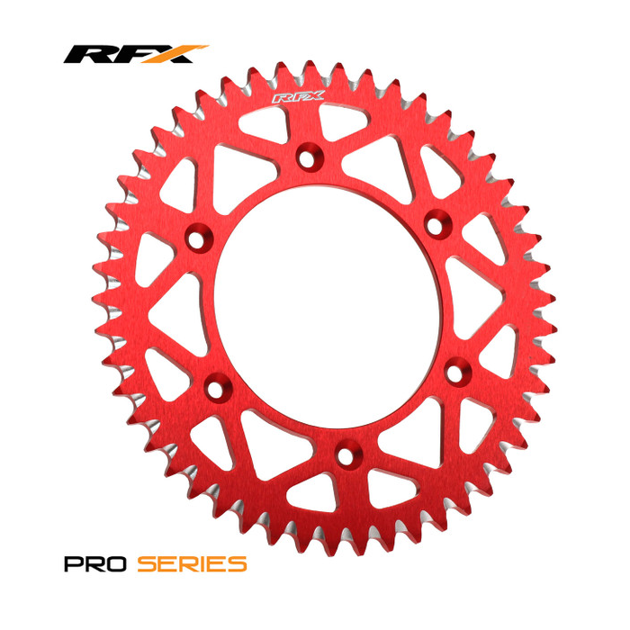 RFX Pro Series Elite Rear Sprocket KTM/HQV/GAS SX/EXC 125-620 90-24, TC/FC/TE/FE 00-24, MC/EC/EX 21-24 RED