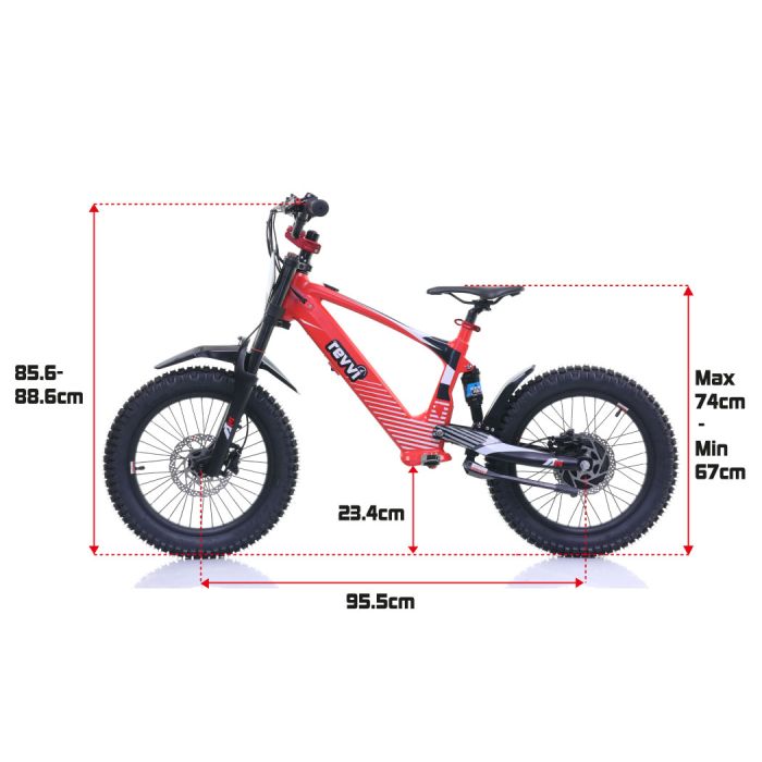 REVVI 18" ELECTRIC BIKE BLACK 