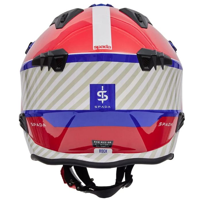 SPADA HELMET ROCK 06 PILOT BLUE/WHITE/RED