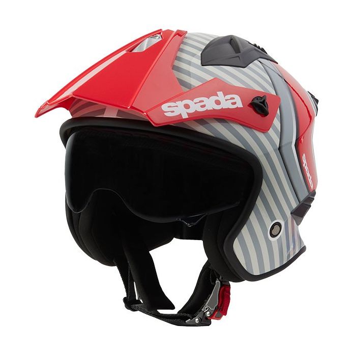 SPADA HELMET ROCK 06 PILOT GREY/RED