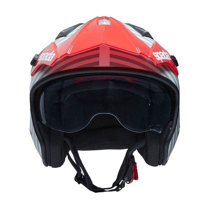 SPADA HELMET ROCK 06 PILOT GREY/RED