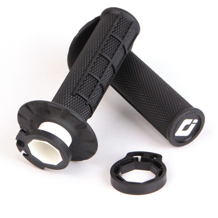 Half Waffle MX Lock-On Grip Set Black 