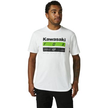 Fox Kawasaki Stripes Premium T-Shirt - White - Adults