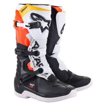 ALPINESTARS BOOT TECH THREE BK/WT/RD/FL