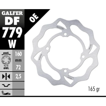 GALFER FRONT/REAR BRAKE DISC KTM/HQV/GAS SX50 05-25, TC50 17-25, MC50 21-25
