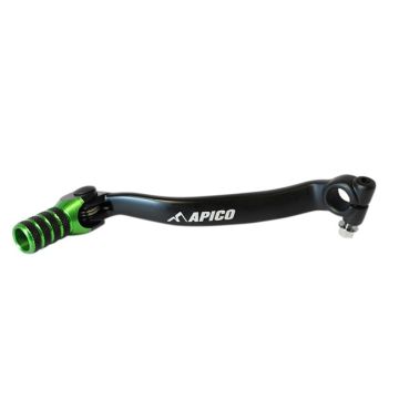 APICO GEAR PEDAL ELITE KAWASAKI KX250F 09-21, KX250XC 2021 BLACK/GREEN