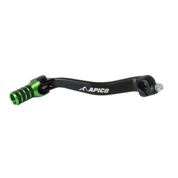 APICO GEAR PEDAL ELITE KAWASAKI KX450F 16-21, KX450XC 2021 BLACK/GREEN
