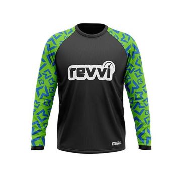 REVVI KIDS RIDING JERSEY GREEN