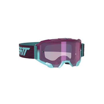 LEATT GOGGLE VELOCITY 4.5 IRIZ AQUA - PURPLE LENS