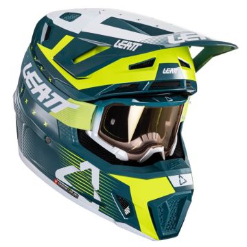 LEATT HELMET MOTO 7.5 V24 ACID FUEL INCLUDES 4.5 GOGGLE