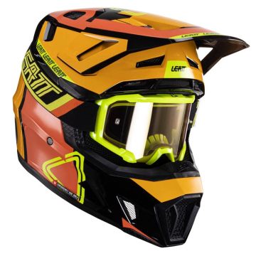 LEATT HELMET MOTO 7.5 V24 CITRUS INCLUDES 4.5 GOGGLE