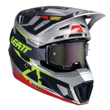 LEATT HELMET MOTO 7.5 V25 STEEL INCLUDES 4.5 GOGGLE