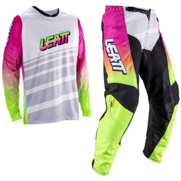 LEATT PANT AND SHIRT KIT YOUTH 3.5 RETRO PINK