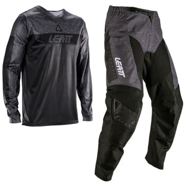 LEATT PANT AND SHIRT KIT YOUTH 3.5 STEALTH BLACK/GREY