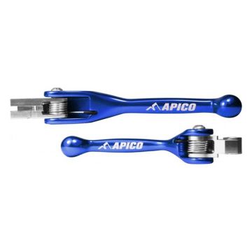 APICO FLEXI LEVER (PAIR) KAW/YAM KX250F/450F 04-12, YZ125/250 01-07, YZ250F 01-06 BLUE
