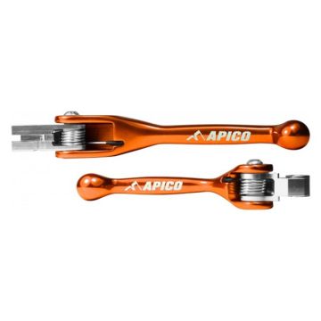 APICO FLEXI LEVER (PAIR) KTM/HQV/GAS SX/TC65-85 14-21, F-RIDE 14-19, MC65-85 2021 ORANGE