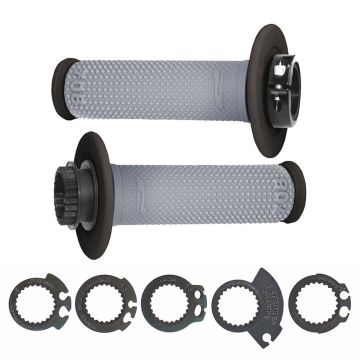Pro Grip 708 Dual Density Full Diamond Lock On Grips Black/Grey